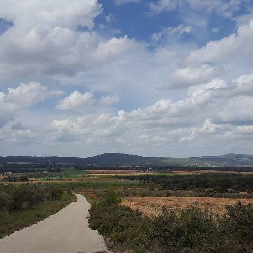 FontanaresPlains Fontanares landscape, Vall d'Albaida, Valencia, Spain on the Roda la Vall cycling route